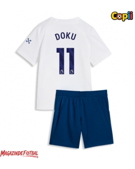 Manchester City Jeremy Doku #11 Echipament de Fotbal Replică 2026-27 Copii Treilea (+ Șorturi)
